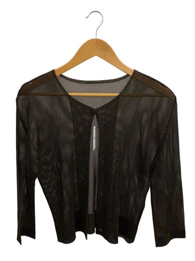 商品画像：メッシュプリーツカーディガン(薄手)/3/ポリエステル/BRW/PP33FO252/ブラウン 1