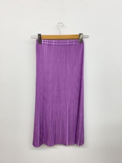 商品画像：プリーツロングスカート/1/ポリエステル/PUP/ギンガムCK/PP22JG855/パープル 2