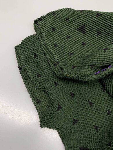 商品画像：ハイネックジャバラ半袖カットソー/--/ポリエステル/KHK/総柄/MI24FK403/カーキ 5