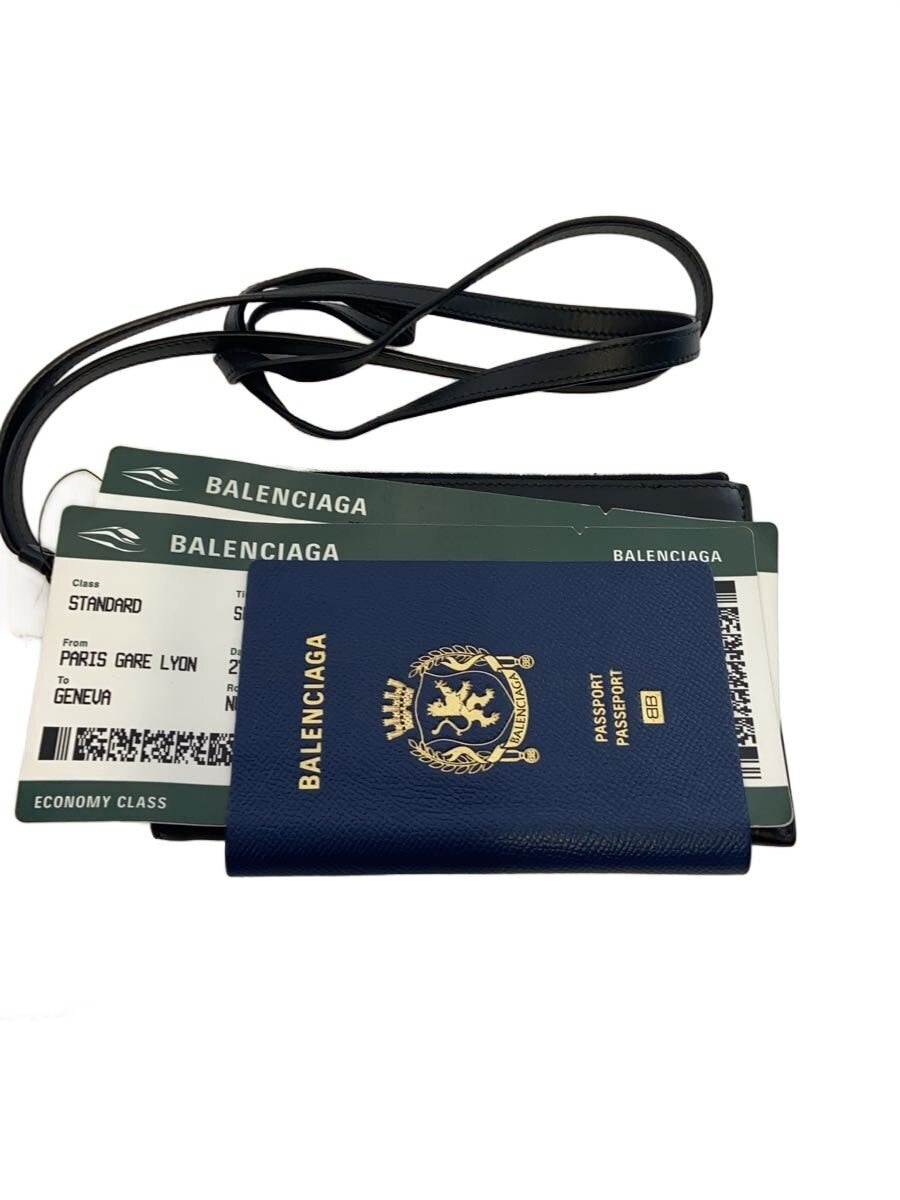 BALENCIAGA / PASSPORT PHONE HOLDER/ポーチ/レザー/BLU/787733