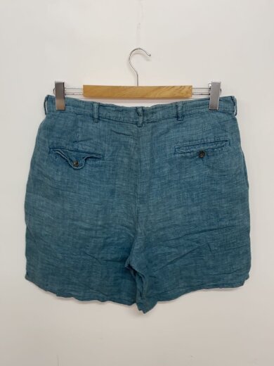 商品画像：USA製/2タック/ショートパンツ/34/リネン/BLU/無地 2