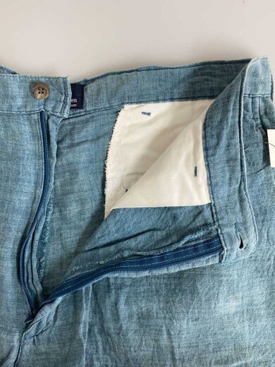 商品画像：USA製/2タック/ショートパンツ/34/リネン/BLU/無地 3