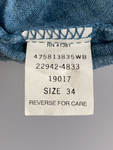 商品画像：USA製/2タック/ショートパンツ/34/リネン/BLU/無地 5