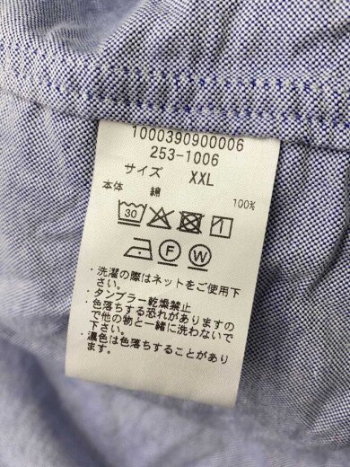 商品画像：長袖シャツ/XXL/コットン/BLU 4