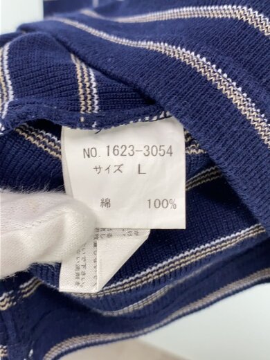 商品画像：ポロシャツ/L/コットン/NVY/ボーダー 4