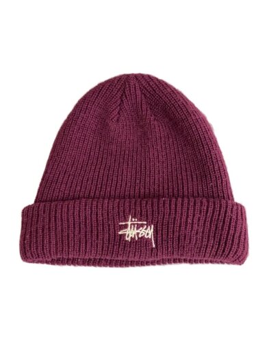 商品画像：ニットキャップ/FREE/アクリル/BRD/無地/メンズ/1321019 1