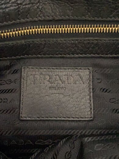 商品画像：ロゴ型押しショルダーバッグ/レザー/BLK 5