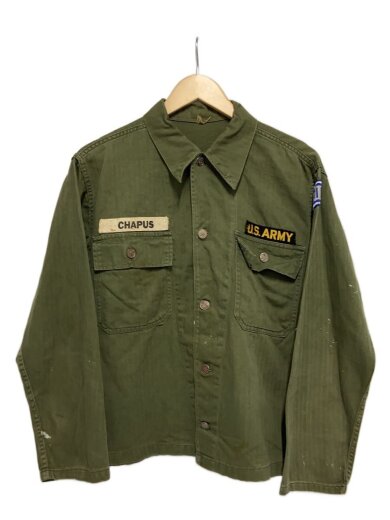 商品画像：40s/ユーティリティ/13スター/HBT/長袖シャツ/--/コットン/KHK/ヘリンボーン 1