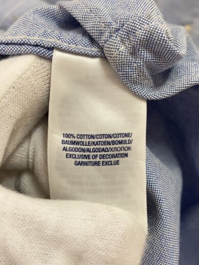 商品画像：18-20/ビッグポニー長袖シャツ/XL/コットン/BLU⑯ 4