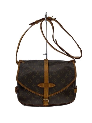 商品画像：1)ソミュール30_モノグラム・キャンバス/PVC/BRW/総柄 1