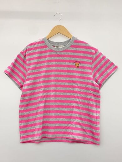 商品画像：Tシャツ/M/コットン/PNK/ボーダー/2182B391// 1