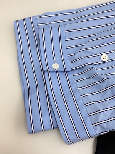 商品画像：半袖ブラウス/38/ポリエステル/BLU/ストライプ/300IA230-0861 5