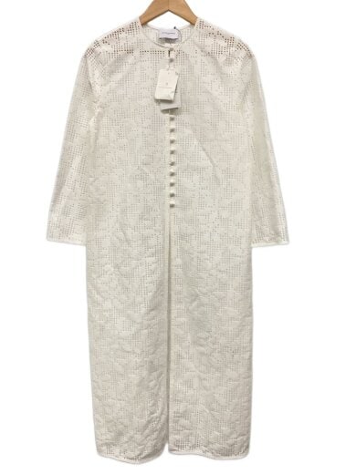 商品画像：総レース/長袖ワンピース/FREE/コットン/WHT/1526-162-1408タグ付 1