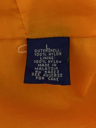商品画像：90s/パーカー/L/ナイロン/ORN/無地 4
