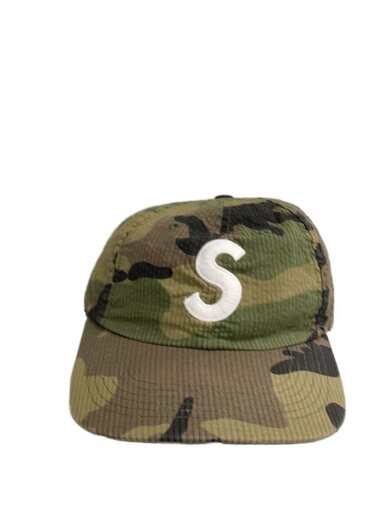 商品画像：24ss/Seersucker S Logo 6-Panel/キャップ/--/コットン/GRN/カモフラ/メンズ 1