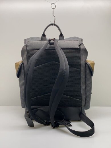 商品画像：バックパック/リュック/レザー/GRY/総柄/C1059 3