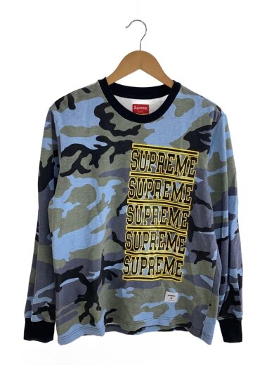 商品画像：18SS/Stacked L/S Top/長袖Tシャツ/S/コットン/BLU/カモフラ 1