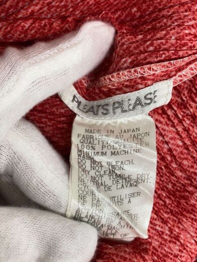 商品画像：プリーツ半袖カットソー/3/ポリエステル/RED/総柄/PP92JK071 3