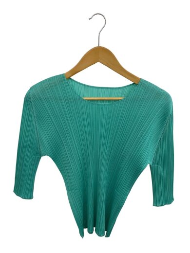 商品画像：プリーツ７分袖カットソー/3/ポリエステル/GRN/PP91JK165 1