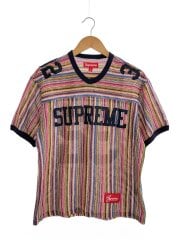 25SS/Open Knit Football Top/Tシャツ/S/ポリエステル/マルチカラー