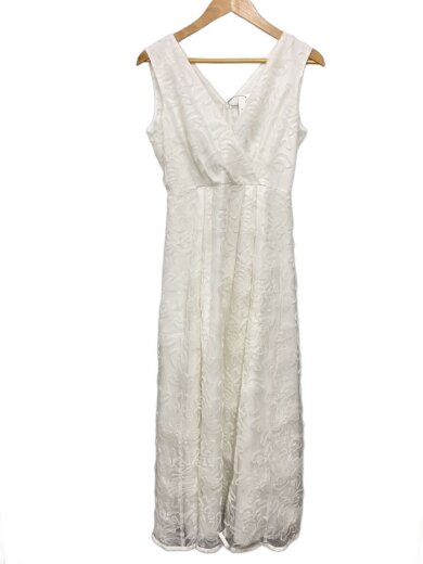 商品画像：チュールエンブロイダリードレス/36/ポリエステル/WHT/100961 1