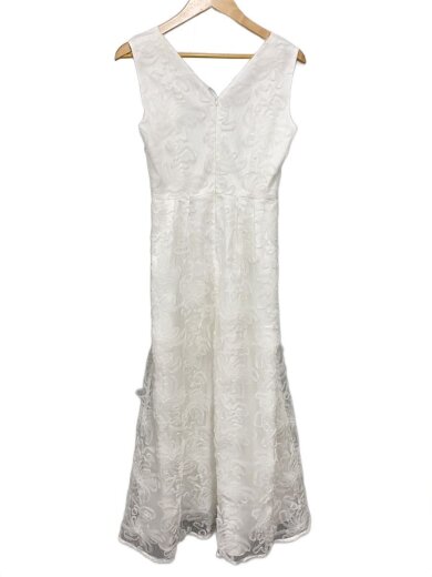 商品画像：チュールエンブロイダリードレス/36/ポリエステル/WHT/100961 2