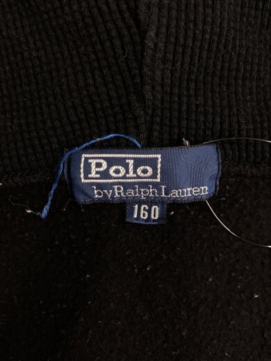 商品画像：160/ビッグポニージップパーカー/--/コットン/BLK 3