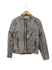 シングルライダースジャケット/3/デニム/GRY