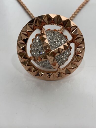 商品画像：ビッグオーブラインストーンネックレス/--/GLD/トップ無/レディース// 5