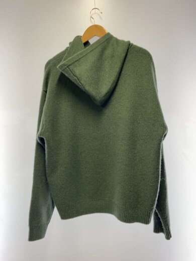 商品画像：QUARTER ZIP KNIT HOODIE/ニット・セーター(厚手)/L/ウール/KHK/無地 2