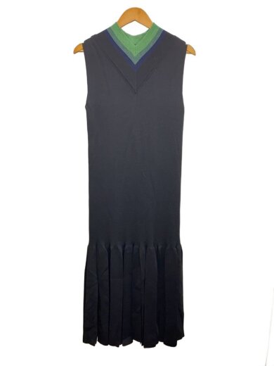 商品画像：フリンジ/ノースリーブワンピース/36/ウール/BLK/TP92-XH207 1