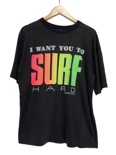 商品画像：推定80s～/バルバドス製/Tシャツ/XL/コットン/BLK/プリント 1