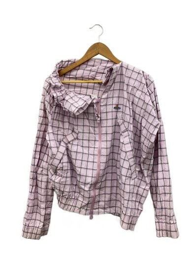 商品画像：オーブ変形ブルゾン/40/コットン/PNK/チェック/356-01-66005/ピンク 1