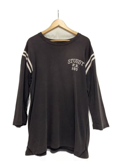 商品画像：00s/raglan/7分袖カットソー/XL/コットン/BLK/無地// 1
