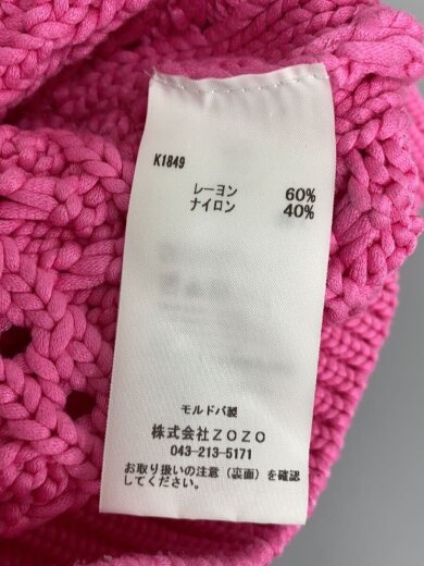 商品画像：ロゴニットベスト/ニットベスト(厚手)/M/レーヨン/PNK// 4