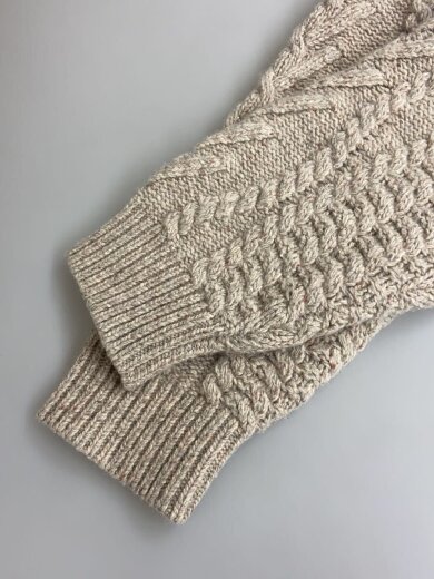 商品画像：25FW/Cable Hooded Sweater/ニット・セーター(厚手)/L/ウール/BEG 5