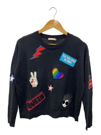 商品画像：ニット・セーター(薄手)/--/ウール/BLK 1