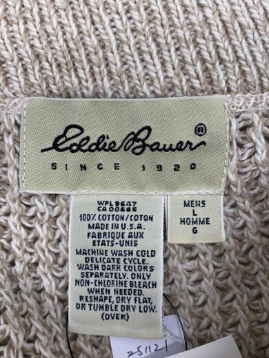 商品画像：90s/USA製/ヘンリーネックセーター/L/コットン/IVO 3