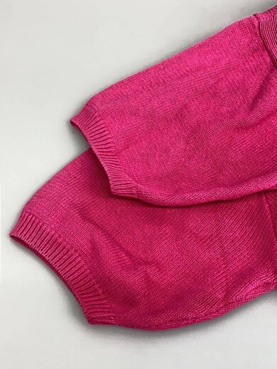 商品画像：ポロ半袖ポニーニット・セーター(薄手)/L/コットン/PNK/ピンク 6