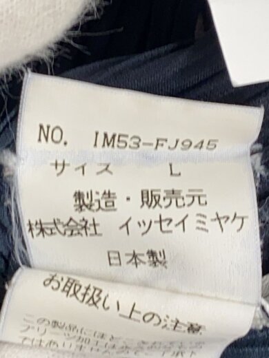 商品画像：ハイネックプリーツグラデーション長袖カットソー/L/ポリエステル/BLK/IM53FJ945/ブラック 4