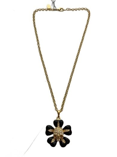 商品画像：フラワースカルネックレス/--/GLD/トップ有/レディース④// 1