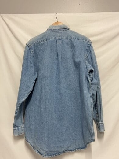 商品画像：90s/BDシャツ/リペア有/長袖シャツ/L/デニム/IDG/無地 2