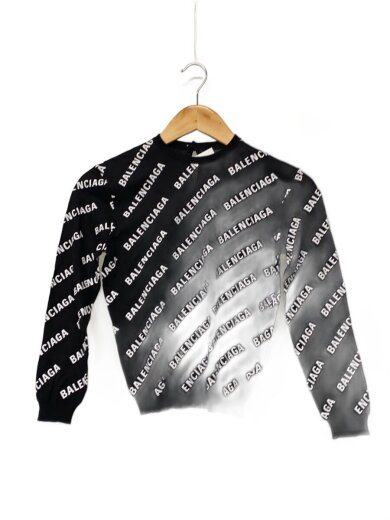 商品画像：22SS/長袖カットソー/S/コットン/BLK/総柄/695458// 1