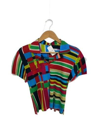 商品画像：スキッパー細プリーツ半袖シャツ/3/ポリエステル/マルチカラー/総柄/PP31FK763 1