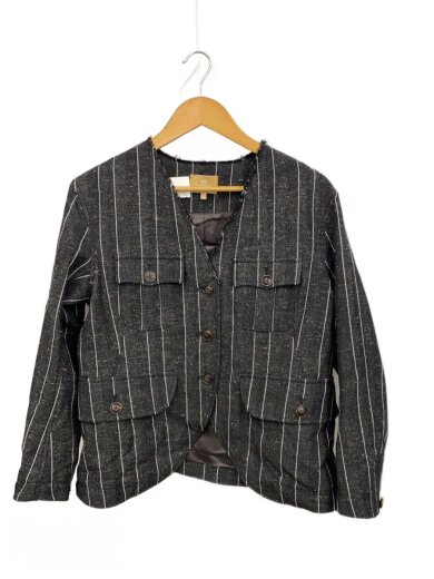 商品画像：ジャケット/8/ウール/GRY/ストライプ/8047-08-80004/グレー 1