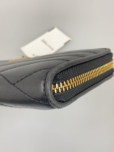 商品画像：シェブロンキルティングラウンド長財布/レザー/BLK/レディース 7