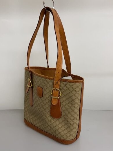 商品画像：マカダムトートバッグ/レザー/BEG/総柄/ベージュ 2