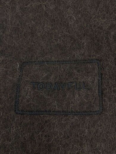 商品画像：Brashed Volume Stole/ウール/BRW/無地/レディース/ブラウン 2