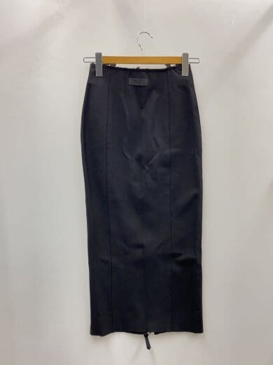商品画像：ジップペンシルロングスカート/25/レーヨン/BLK 2