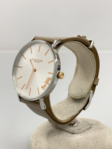 商品画像：クォーツ腕時計/アナログ/レザー/WHT/GRY/CA.120.7.14.1595 2